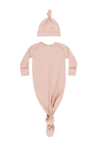 Rose Knotted Gown + Hat Set