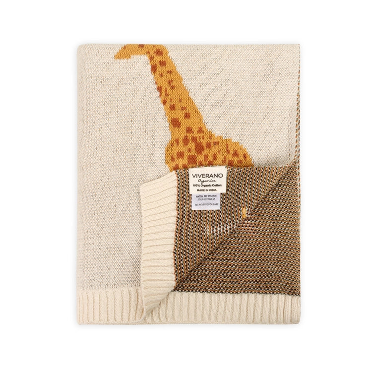 Savannah 3D Organic Cotton Jacquard Knit Blanket
