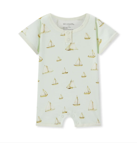 Sailboat Melody Organic Cotton Shortall