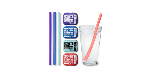 Reusable Silicone Straw in Tin