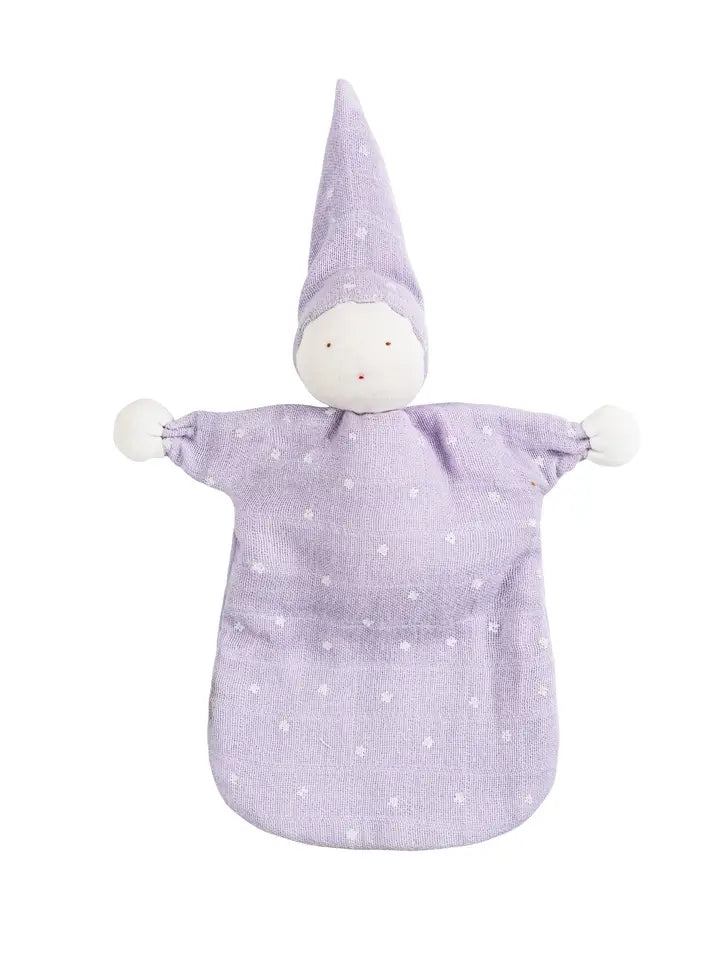 Organic Cotton Muslin Lavender Star Sleeping Lovey