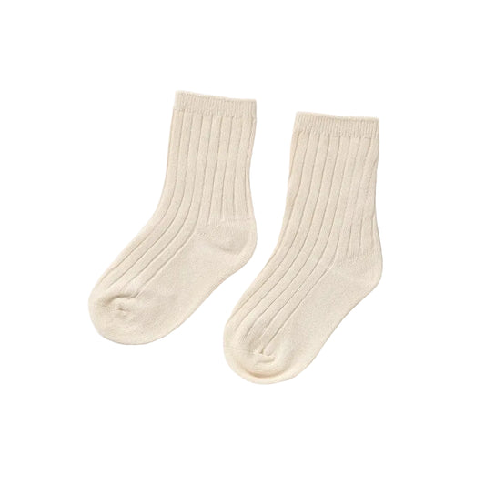 Cream Organic Cotton Baby/Toddler Socks