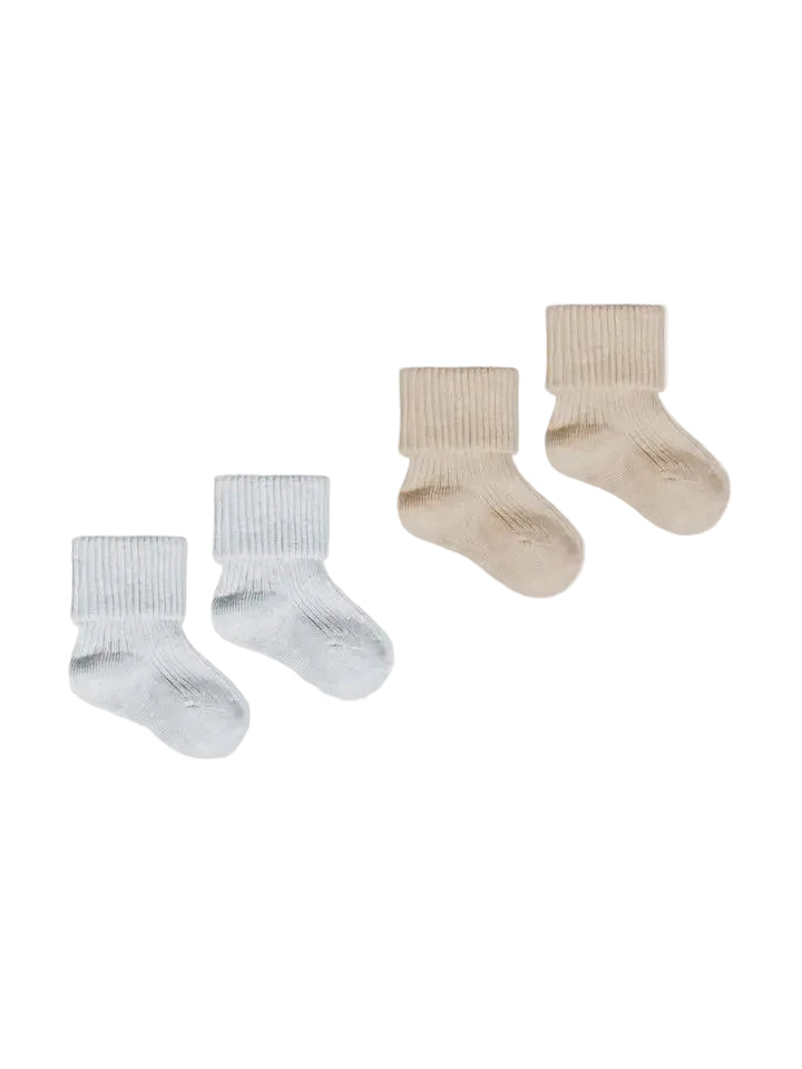 Taupe, Blue Melange Socks