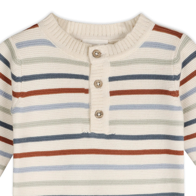 Multicolor Stripe Knit Romper