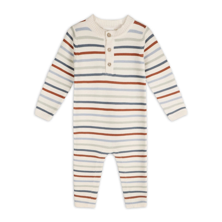 Multicolor Stripe Knit Romper