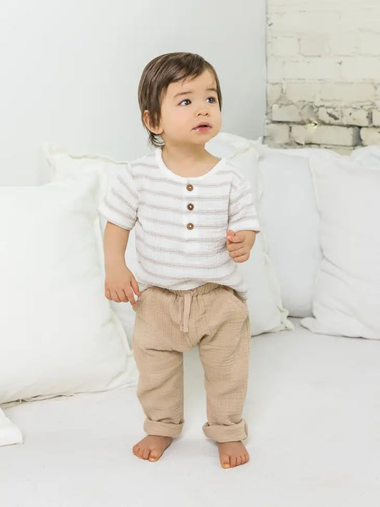 Muslin Henley & Pant Set