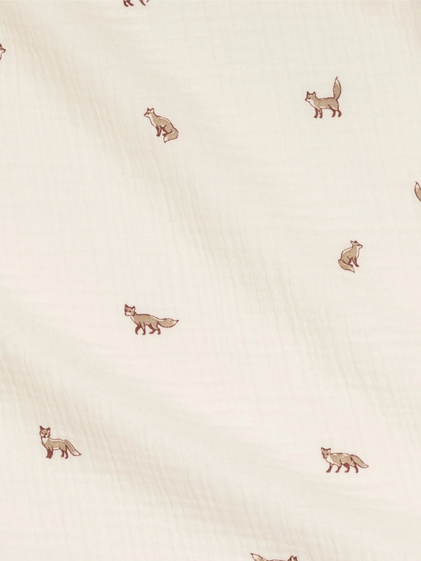 Fox Muslin Swaddle Blanket