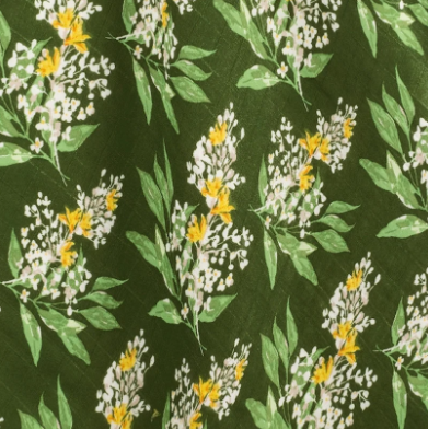 Green Floral Bamboo Three- Layer Kerchief Bib (Copy)