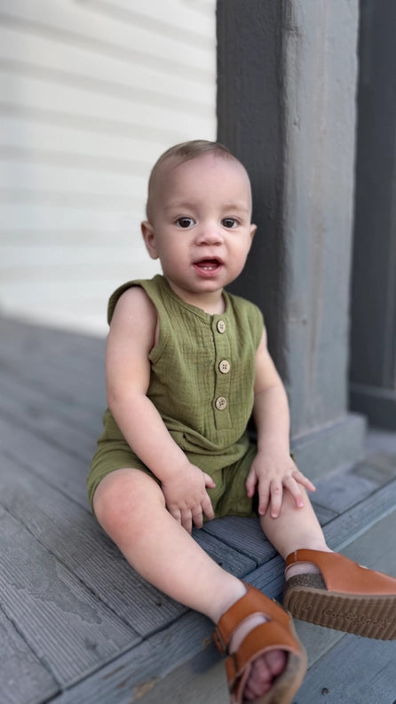 Blake Muslin Tank Romper