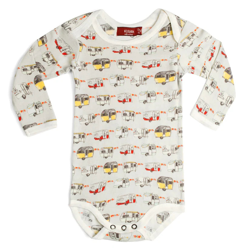 Vintage Trailers Organic Cotton Long Sleeve One Piece