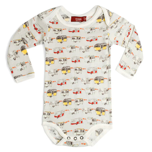 Vintage Trailers Organic Cotton Long Sleeve One Piece