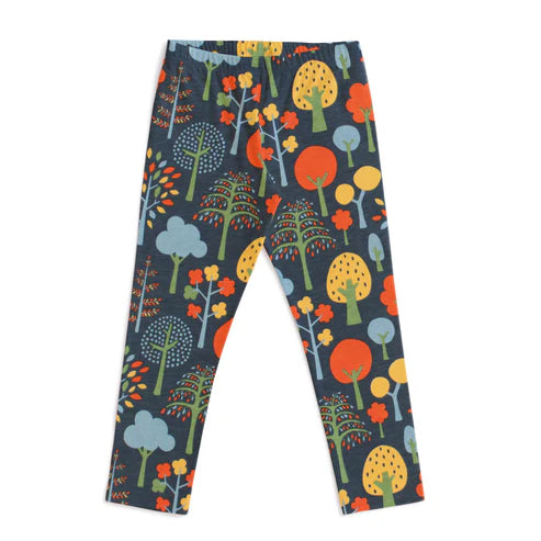 Leggings Trees Navy & Green