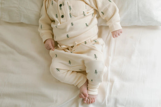 Buttercream Tree Organic Henley & Jogger Set