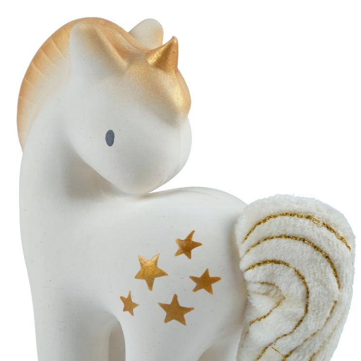 Shinning Stars Unicorn Organic Natural Rubber Teether & Rattle