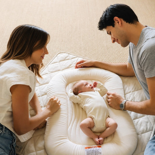 Natural Snuggle Me Organic Infant Lounger Wave