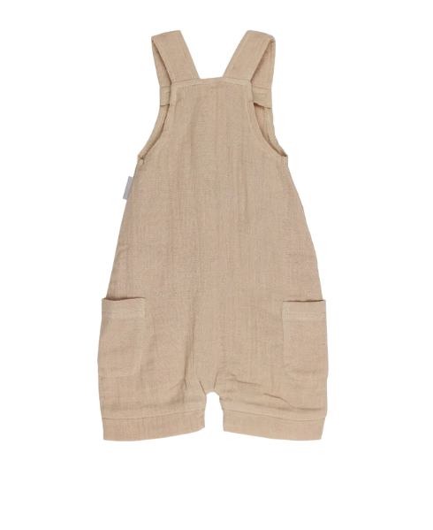 Cuffed Muslin Overall in Wheat