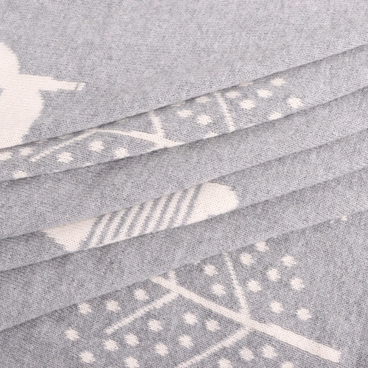 Into the Woods Organic Cotton Reversible Knit Blanket