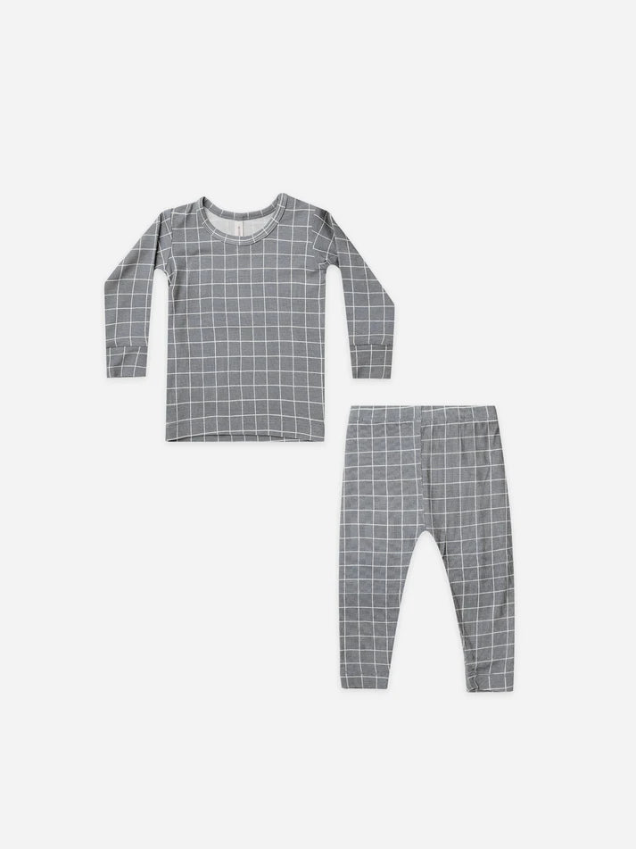 Grid Bamboo Pajama Set