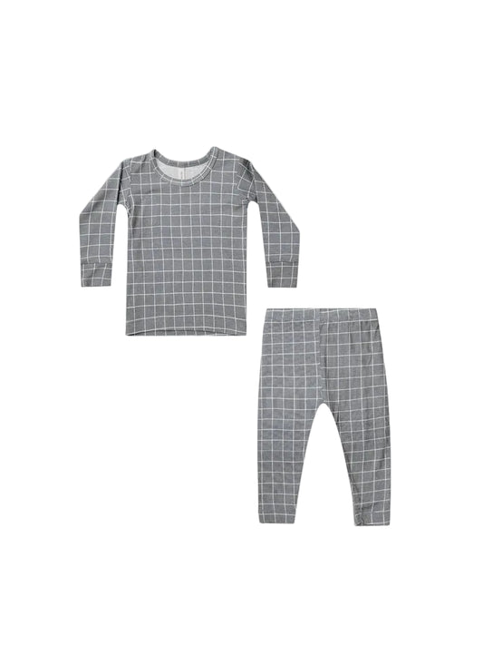 Grid Bamboo Pajama Set