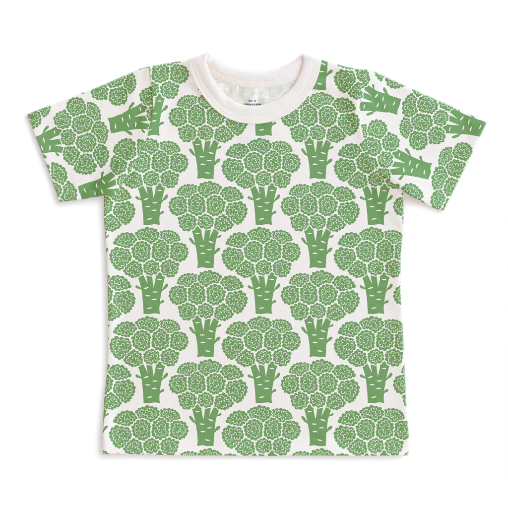 Broccoli Print Short Sleeve Tee