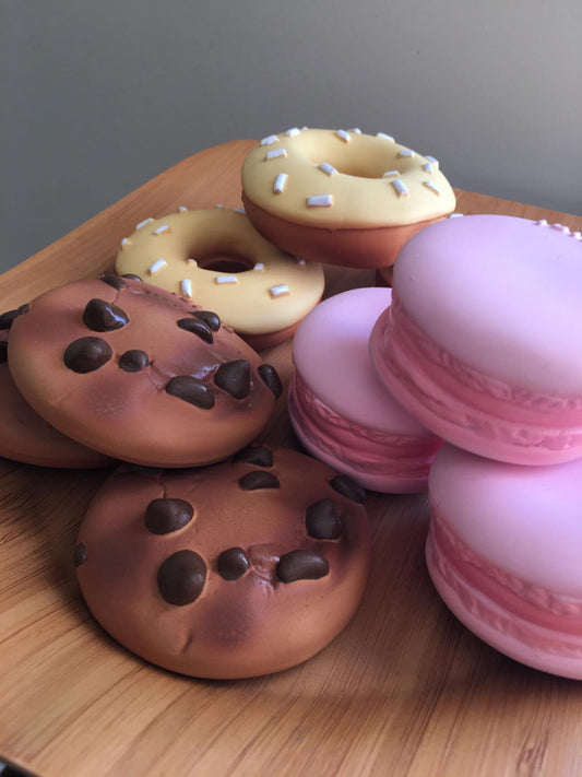 Organic Natural Rubber Macaron Teether