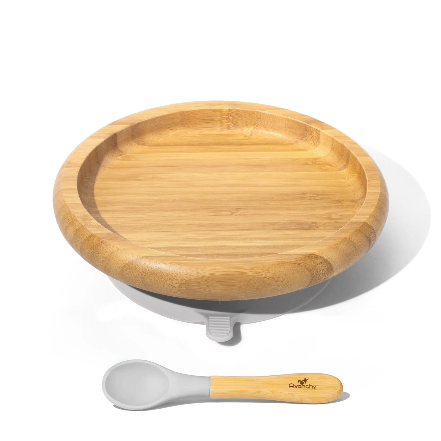 Bamboo Suction Classic Plate & Spoon