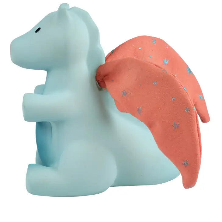 Natural Rubber Dragon Rattle with Crinkle Wings (choice)