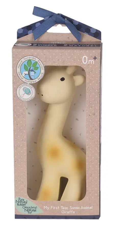 Giraffe Organic Natural Rubber Rattle & Teether