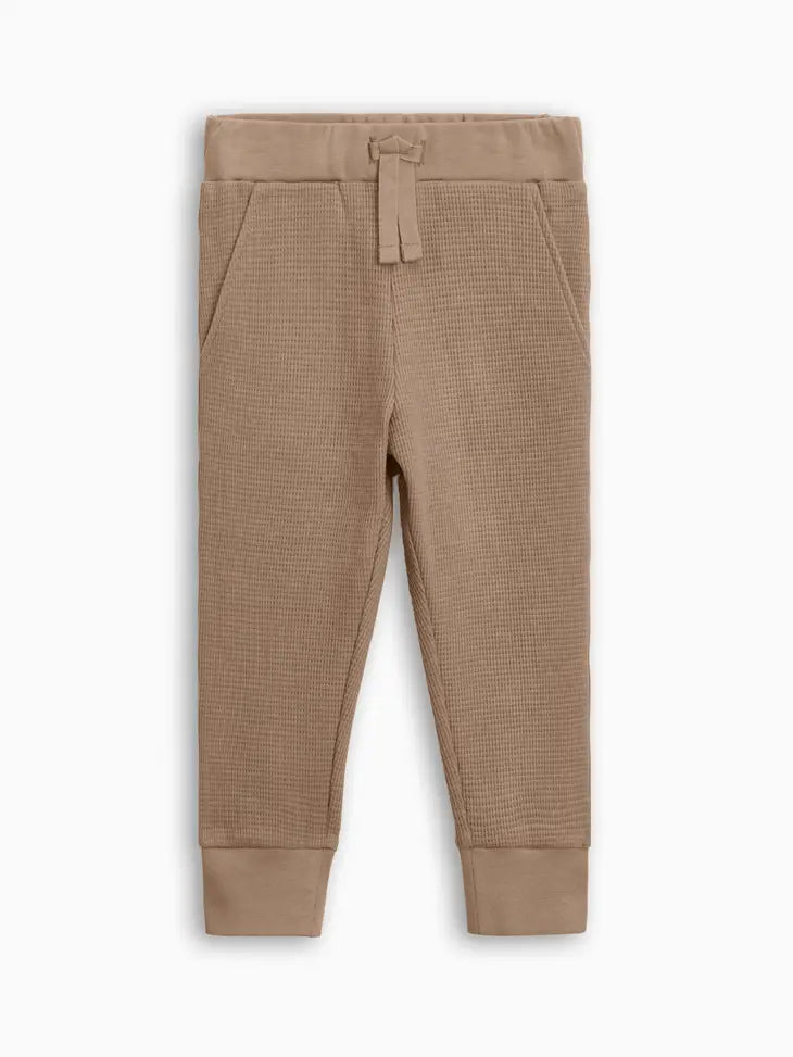 Waffle Knit Jogger in Truffle