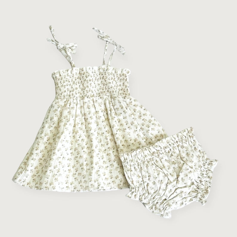 Olivia Ditsy Floral Smocked Baby Dress