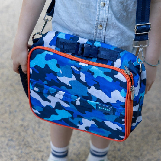 3-Way Carry Insulated Lunch Bag - Blue Camo