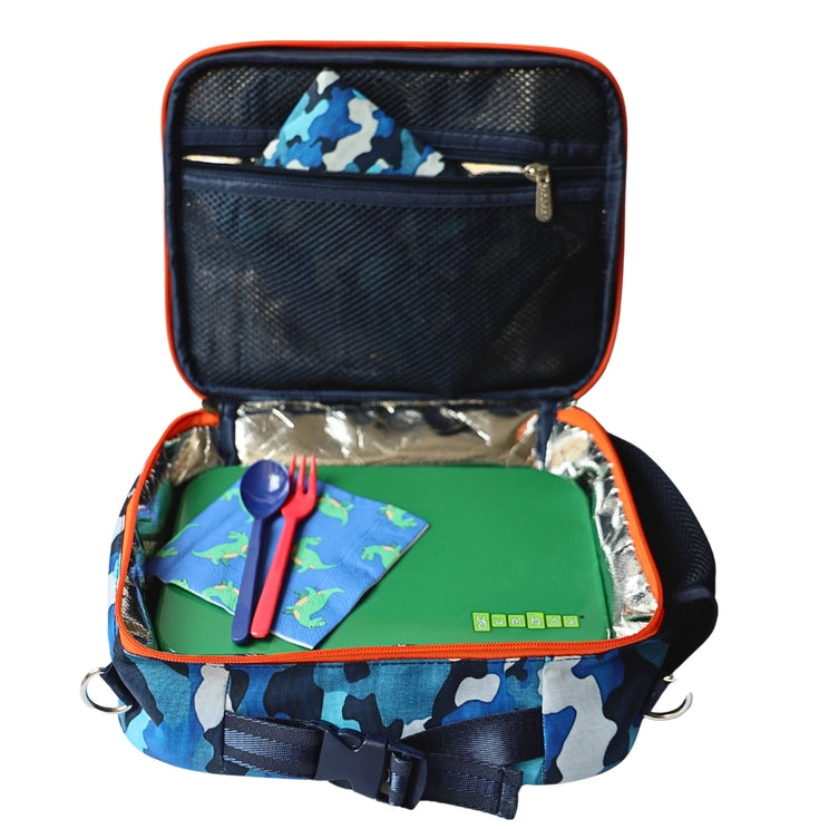 3-Way Carry Insulated Lunch Bag - Blue Camo