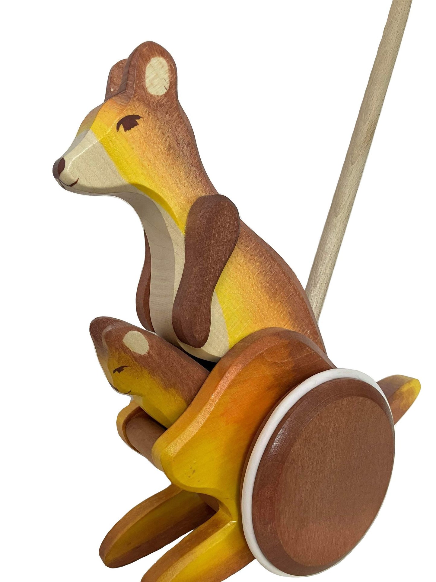 Kangaroo with Baby Push Toy