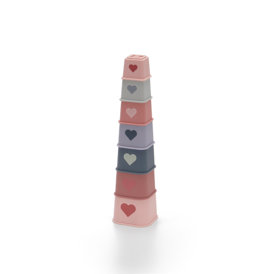 Silicone Stacking Tower-Pink