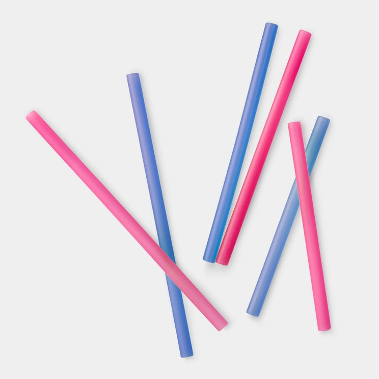 Reusable Silicone Straw 6 pack