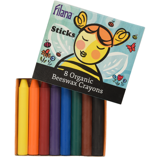 Filana 8 Standard Stick Crayons with Brown & Black
