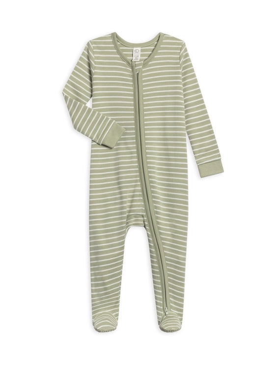 Mint Davis Stripe Peyton Zipper Sleeper