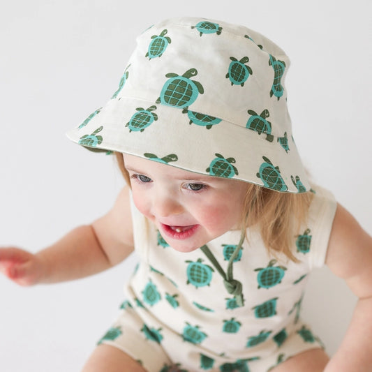 Turtles Reversible Organic Cotton Bucket Hat