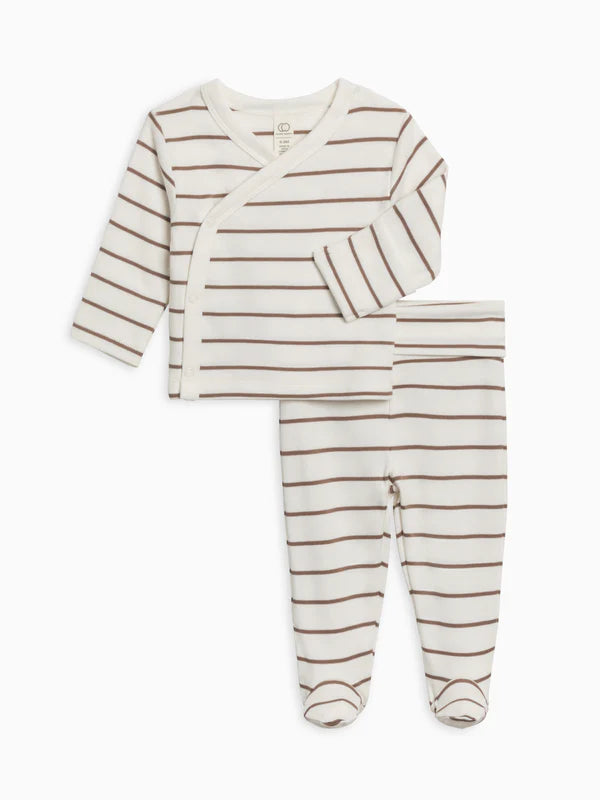 Riley Kimono Wrap Top & Pant Set in Kade Stripe