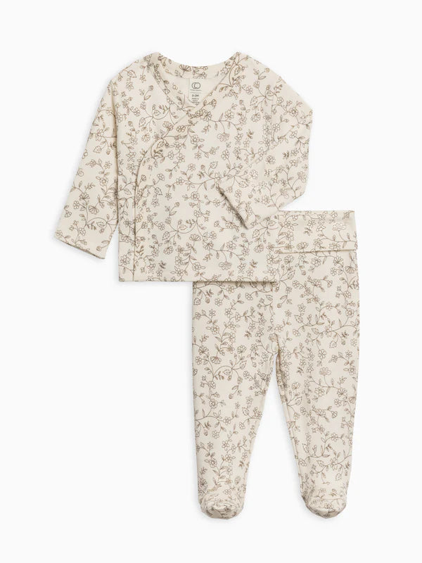 Riley Kimono Wrap Top & Pant Set in Pip Floral