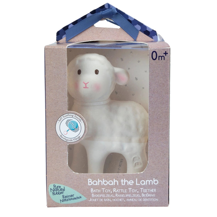 Lamb Organic Natural Rubber Teether & Rattle