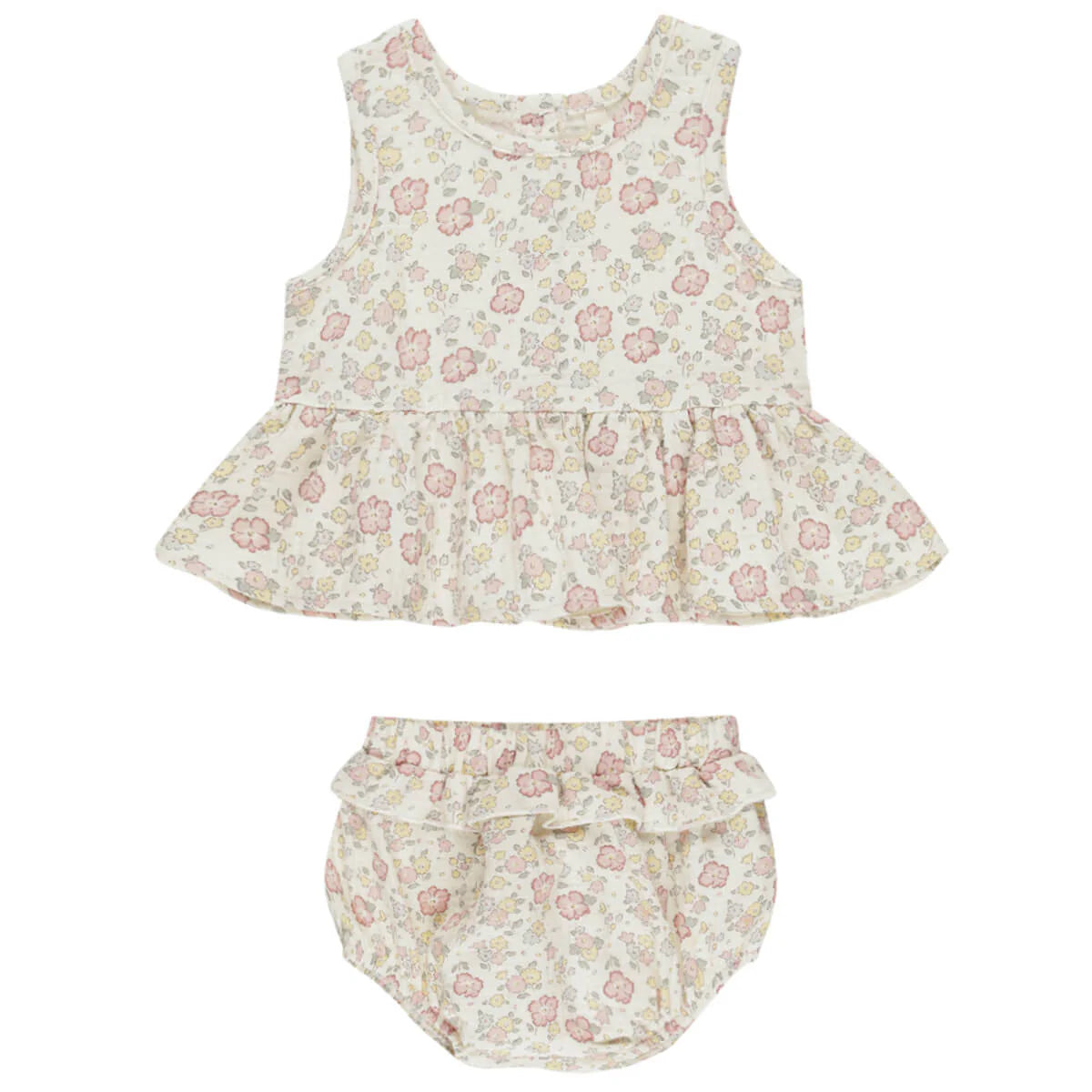 Sleeveless Peplum Set Bloom