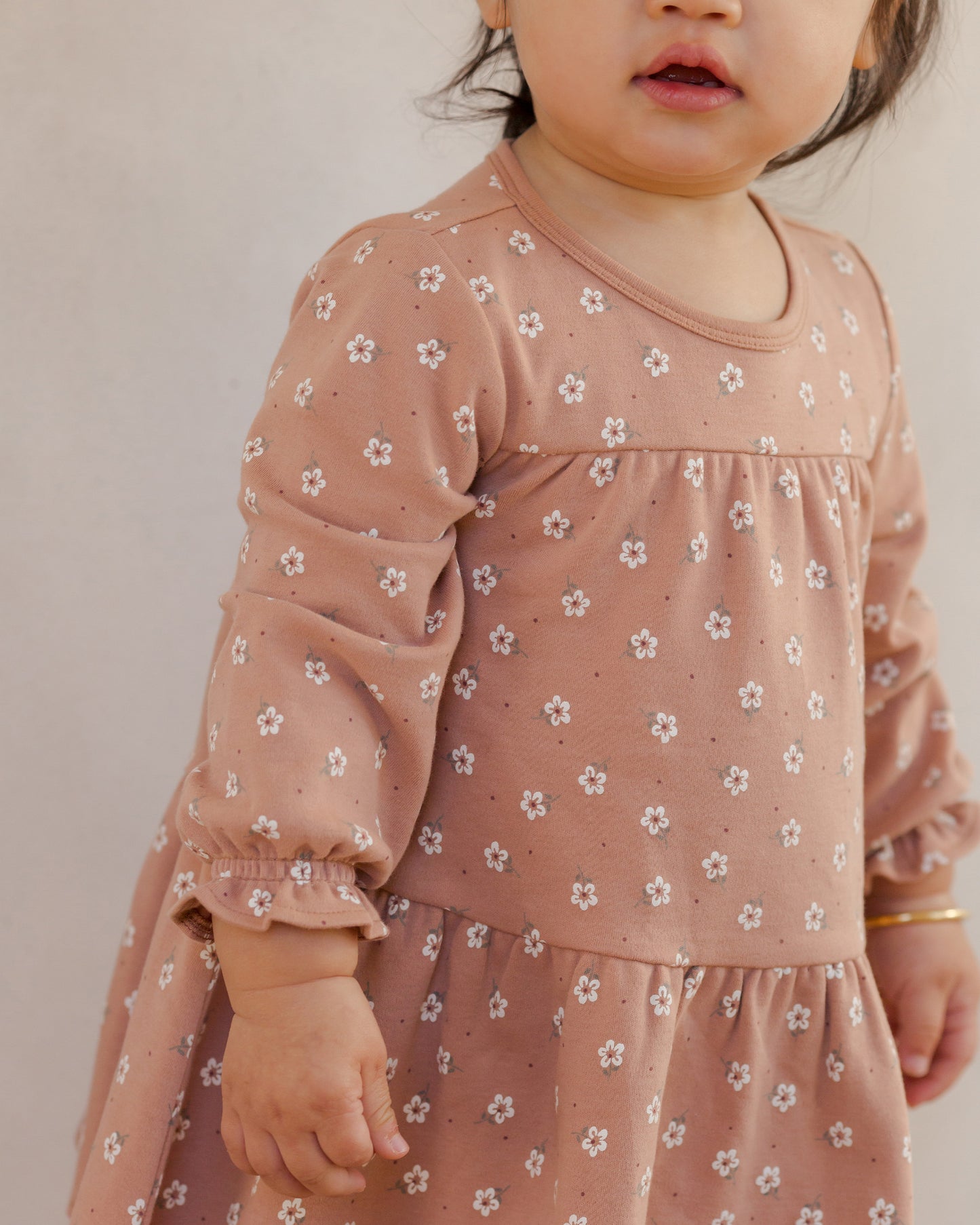 Rose Ditsy Tiered Jersey Dress