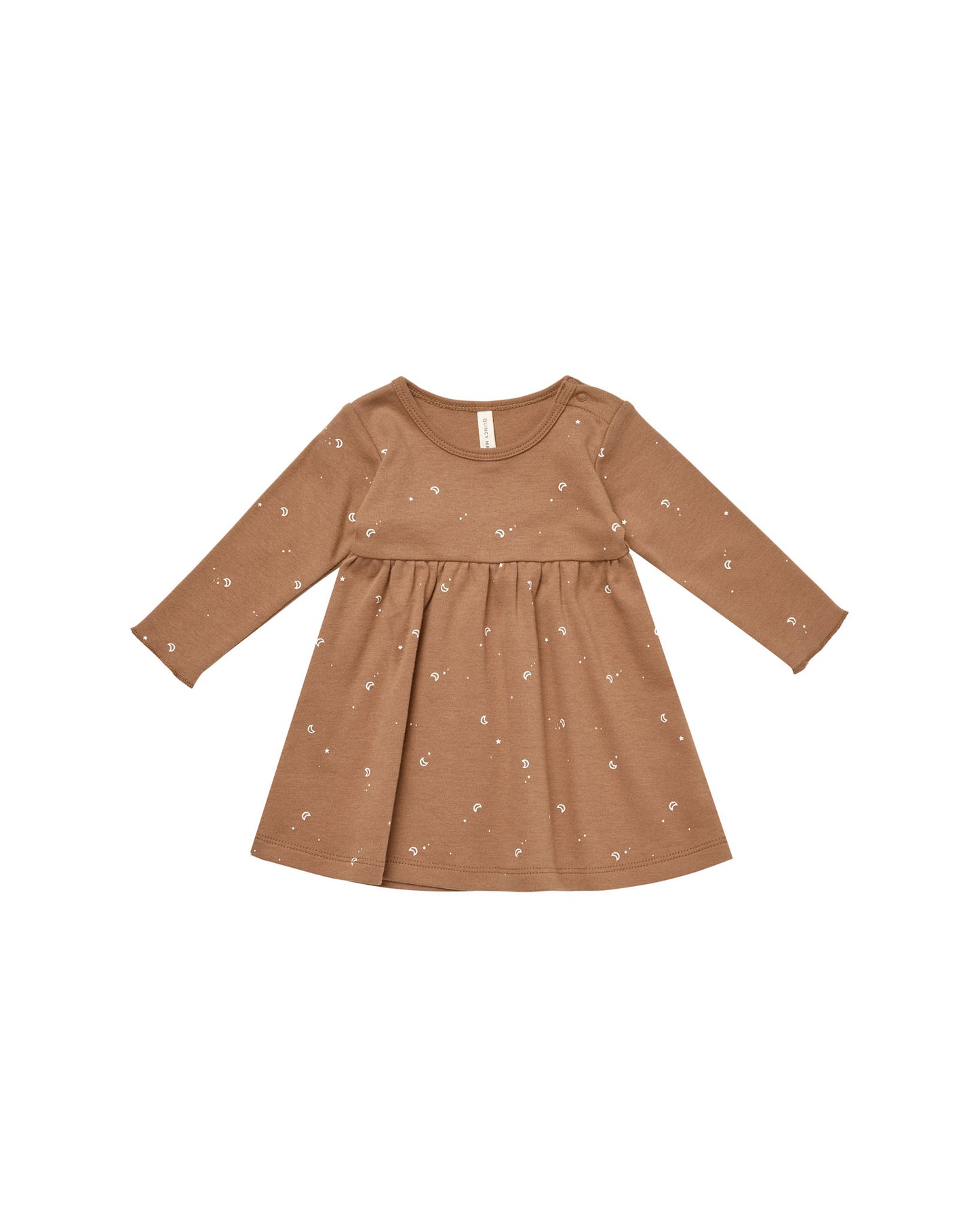 Long Sleeve Baby Dress in Moons