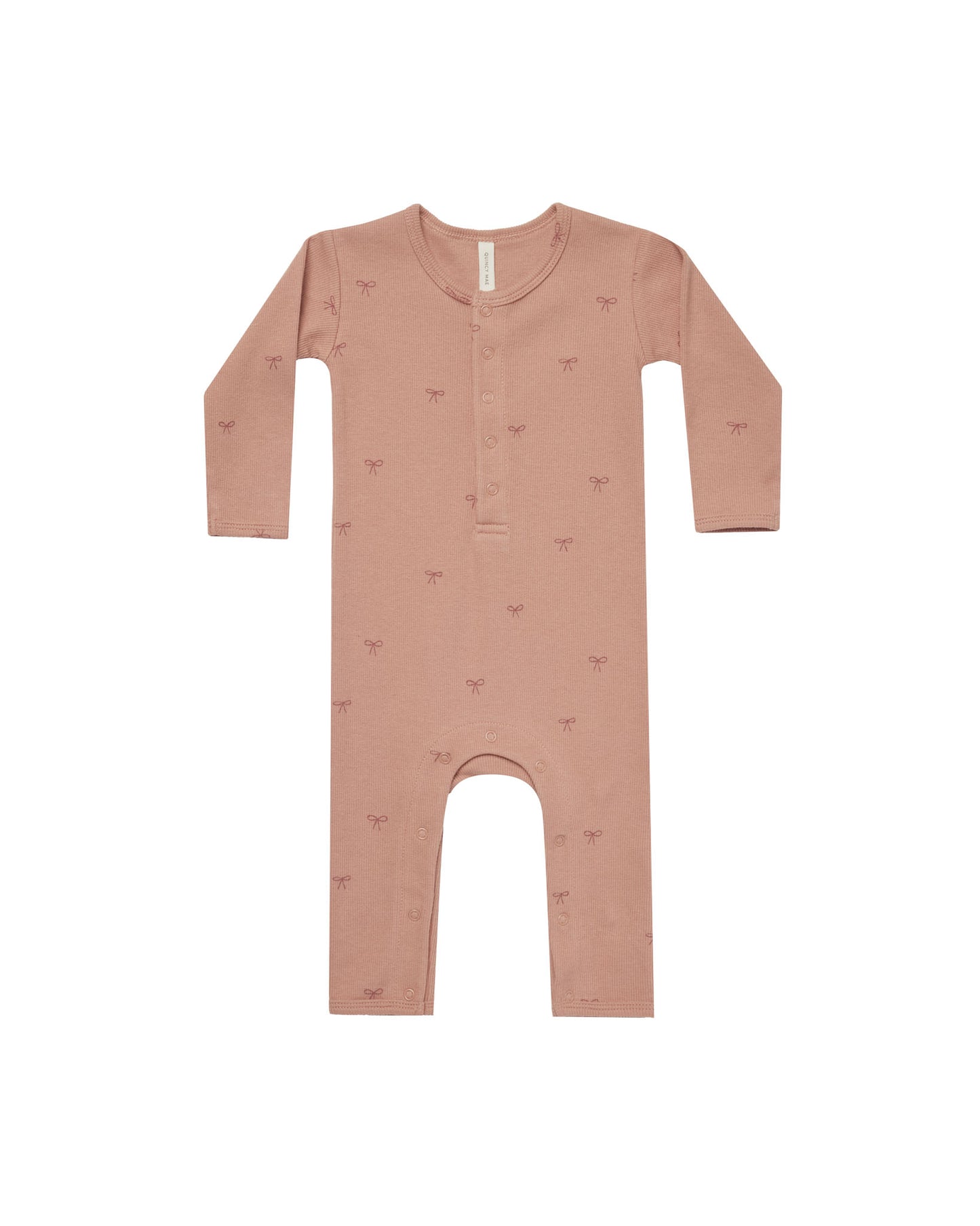 Bows Ribbed Baby Jumpsuit