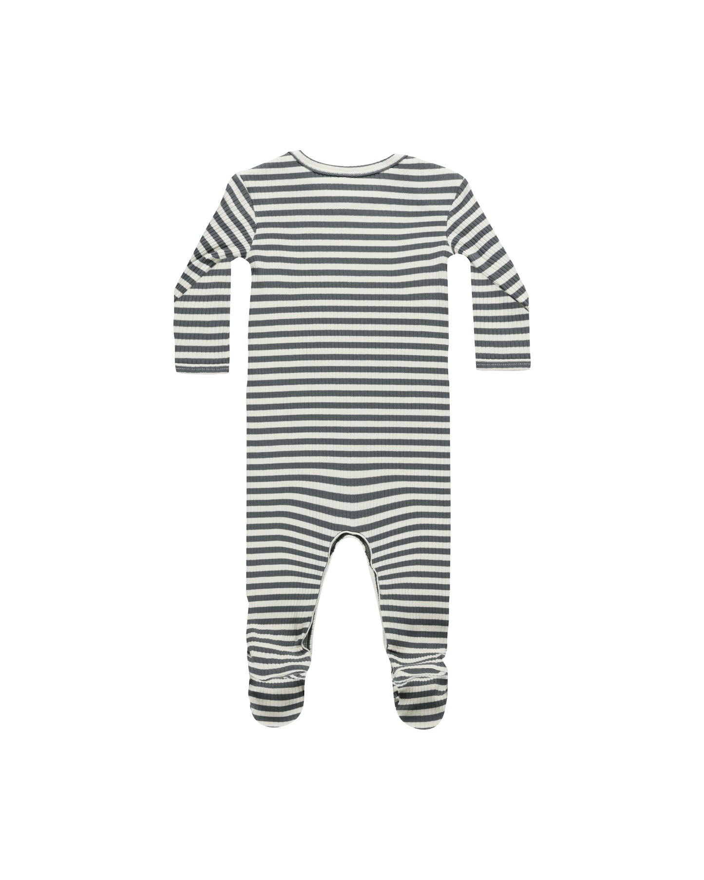 Ribbed Footie Indigo Stripe