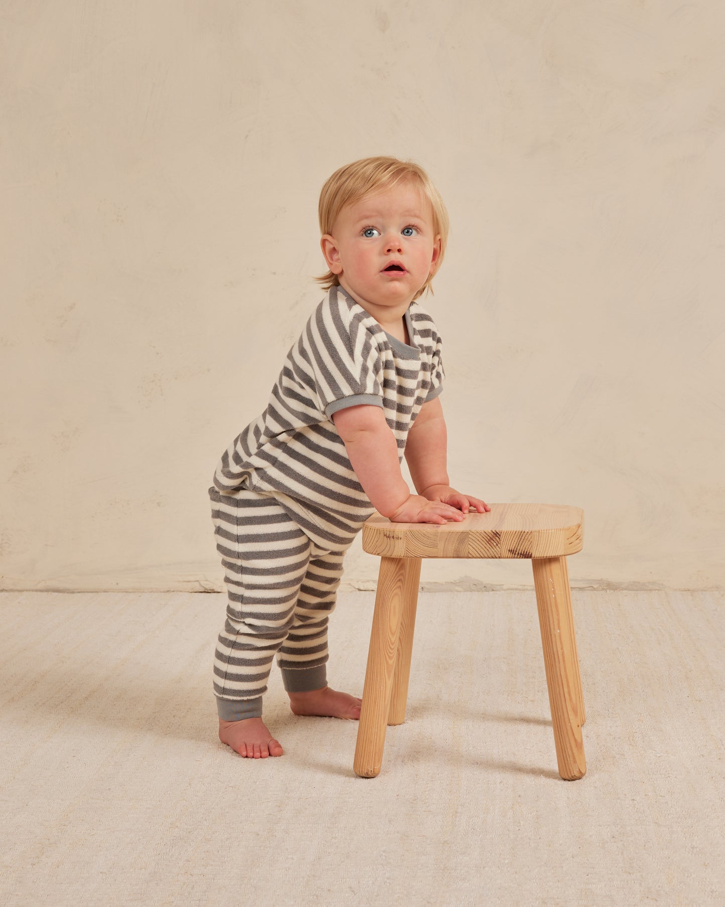 Retro Stripe Terry Tee & Pant Set