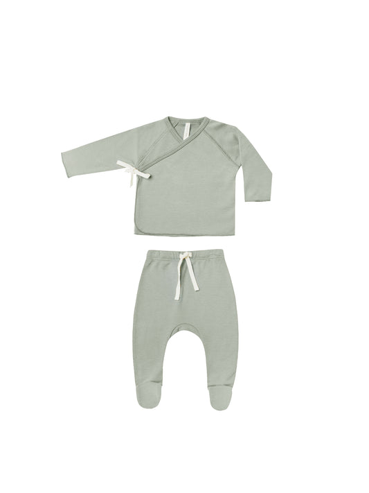 Sage Wrap Top + Pant Set