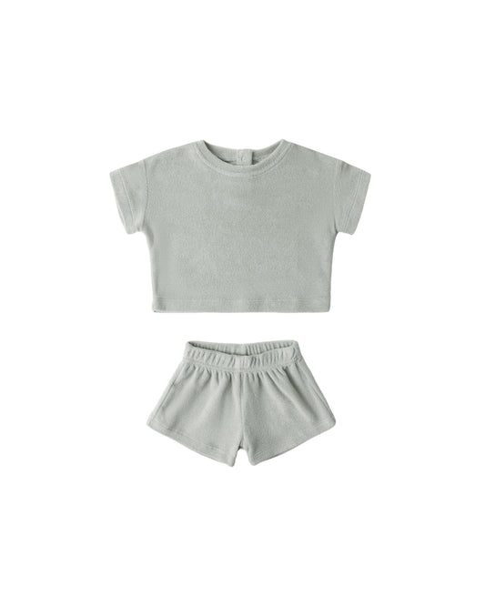 Terry Tee + Short Set Sage