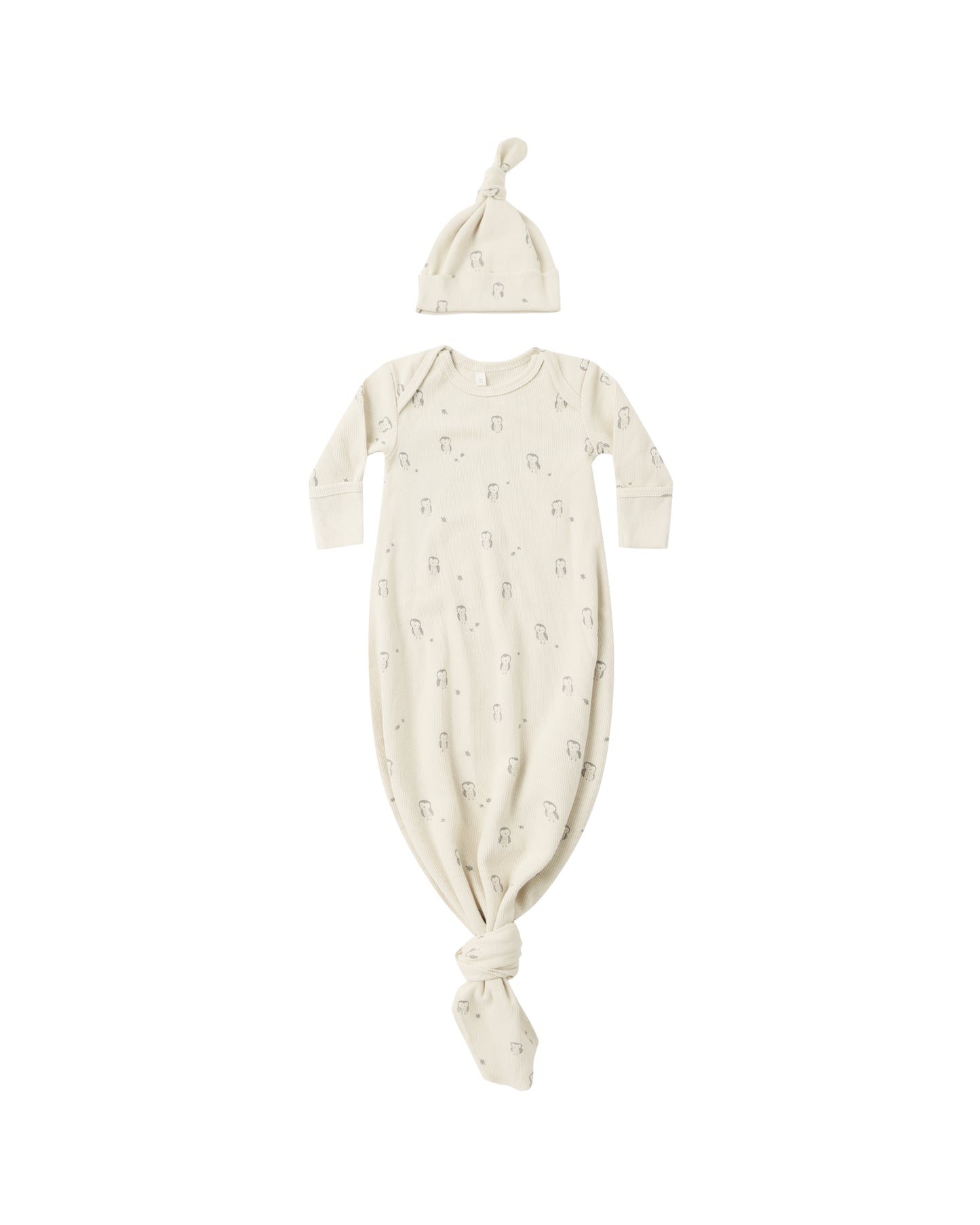 Owls Knotted Gown + Hat Set